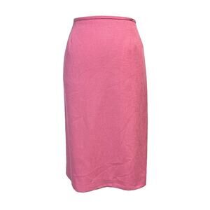 Suit Studio Skirt size 14 Grapefruit Pink Textured Straight Knee Career Suit